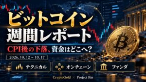 ビットコイン週間レポート 2026年10月12〜17日 CPI後の下落と資金フロー